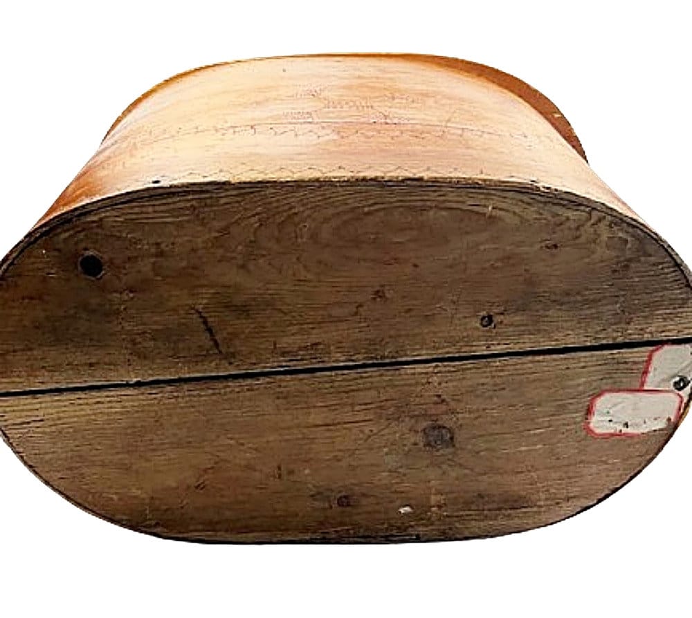 Antique NORWEGIAN TINE BOX 19 Inches Long Handmade Bentwood