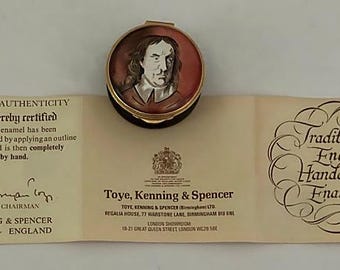 Vintage English Enamel Box by Toye Kenning Spencer, Original