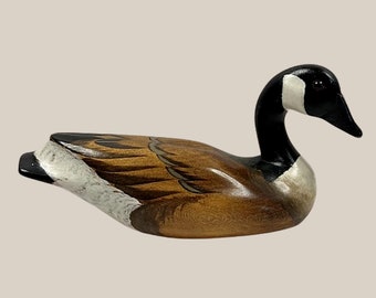 Vintage Canada Goose Decoy by Pat Korman for Wooden Bird Factory 8 Inches