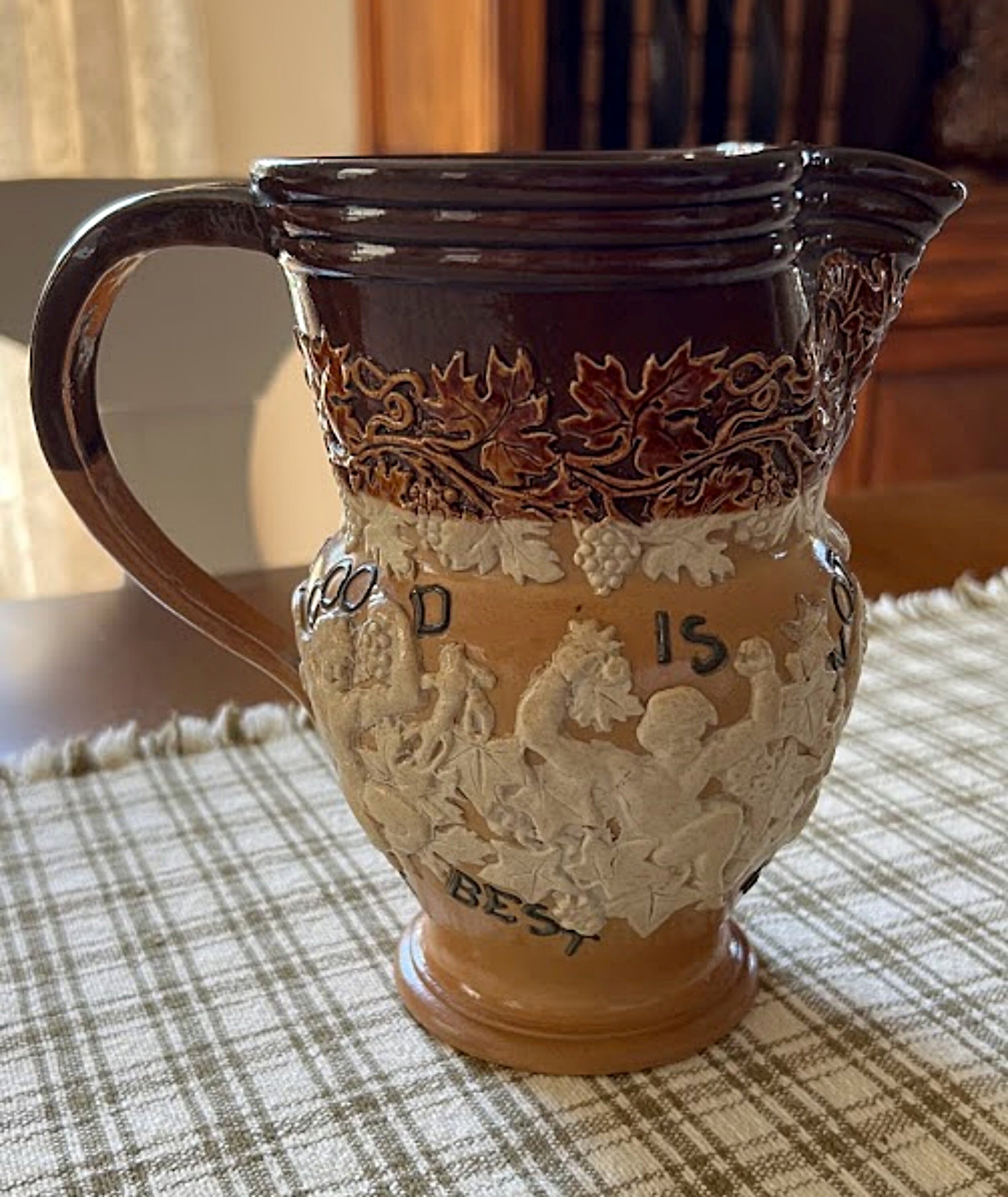 Antique Royal Doulton Bacchus Wine Jug 1908