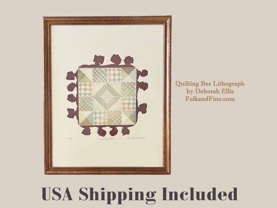 Quilting Bee Lithograph by Deborah Ellis Number 5 of 75