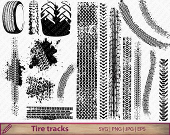 Tire tracks | Etsy Car tires and track traces vector