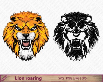 Download Free Roaring Lion Svg Etsy SVG Cut Files