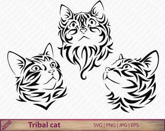 Download Tribal Cat Svg Etsy PSD Mockup Templates