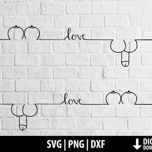 Funny Boobs Penis Svg, Man Woman Adult Bedroom Wall Decoration Dxf