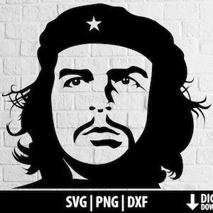 Che Guevara svg dxf png, Argentine marxist svg clipart, printable che, cut file cricut, cameo silhouette, sublimation, digital download