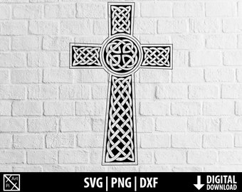Celtic cross svg png dxf, catholic religious cross clipart christian lord jesus printable cut file cricut cameo silhouette digital download