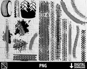 tire track png, car motorcycle tractor marks clipart, printable tire , sublimation, digital download