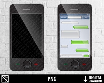 Smartphone png, smartphone clipart, texting png, printable smartphone sms, text message, whatsapp, sublimation, digital download