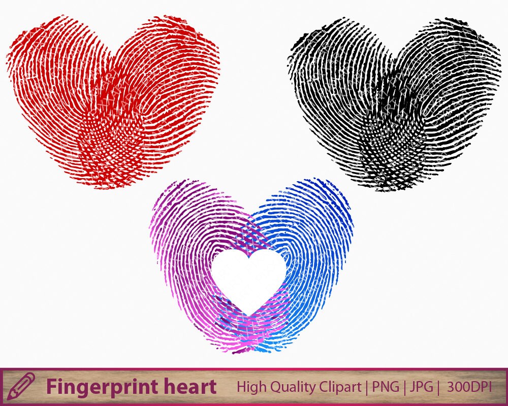 FingerabdruckHerz Clipart Liebe ClipArt Etsy