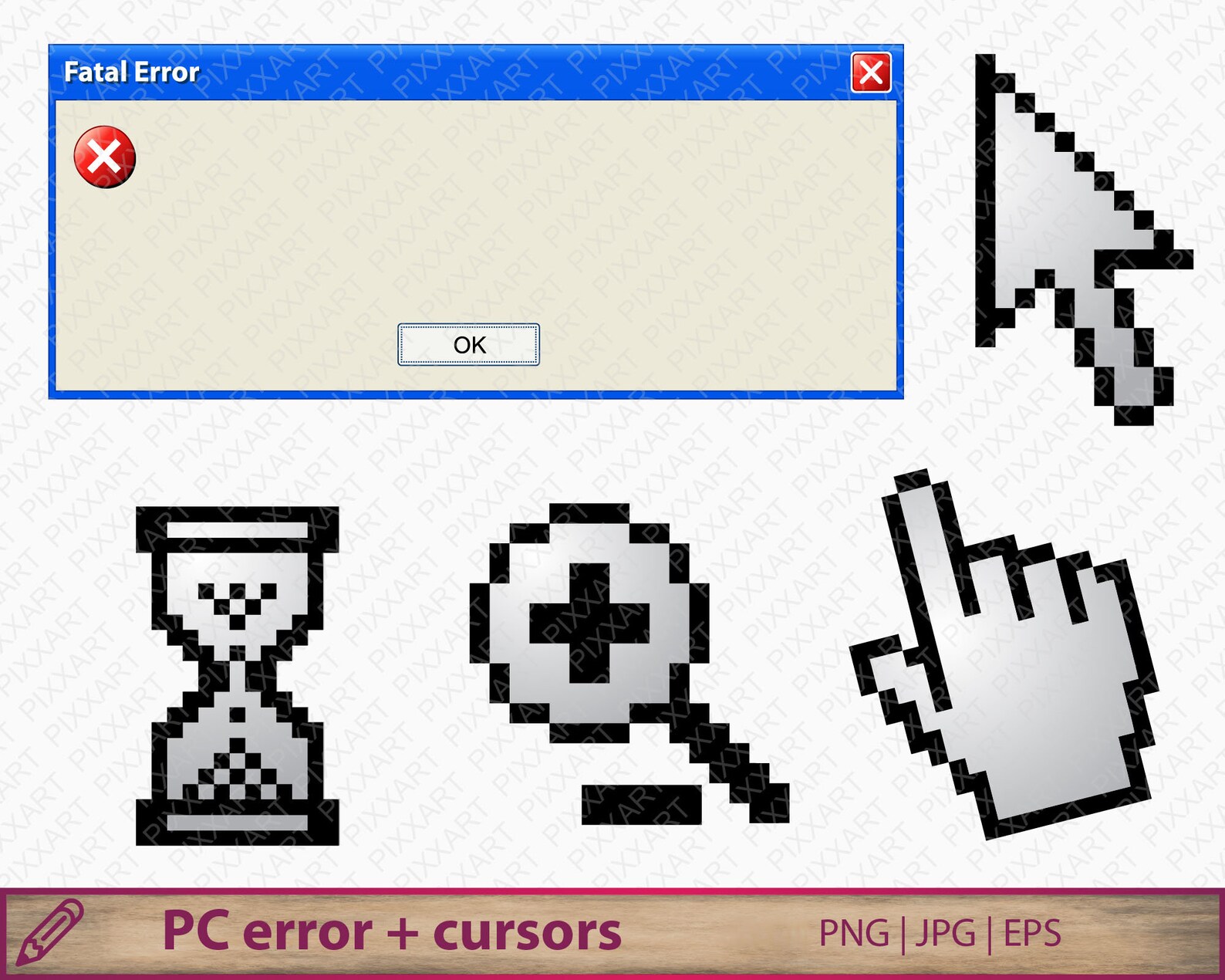Error window clipart computer cursor pc error pop up png | Etsy