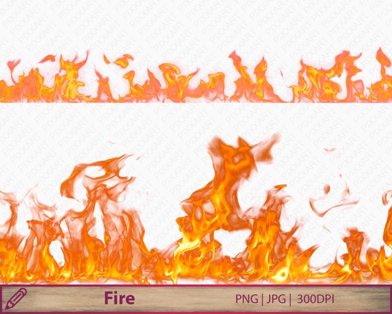 Fire clipart realistic fire png jpg printable fire fire | Etsy