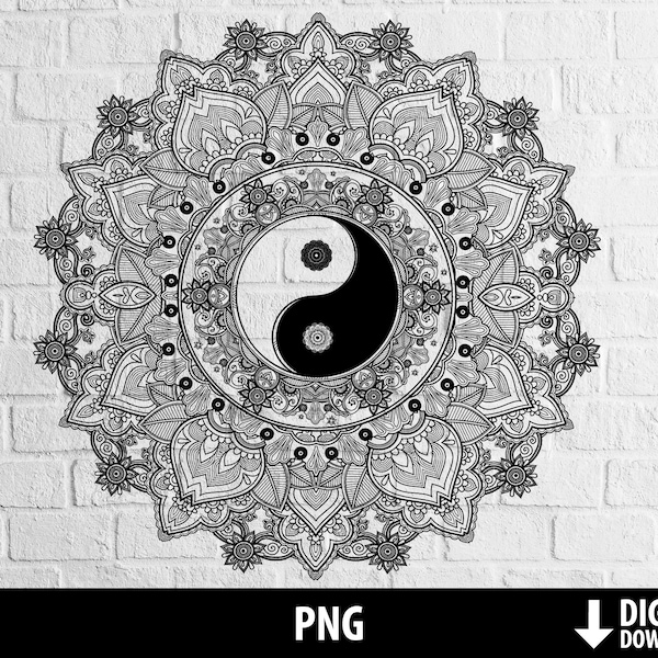 Yin Yang Mandala - Etsy