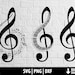 Treble Clef Svg, Piano Dxf, Music Sol Key Png Clipart , Printable Cut ...