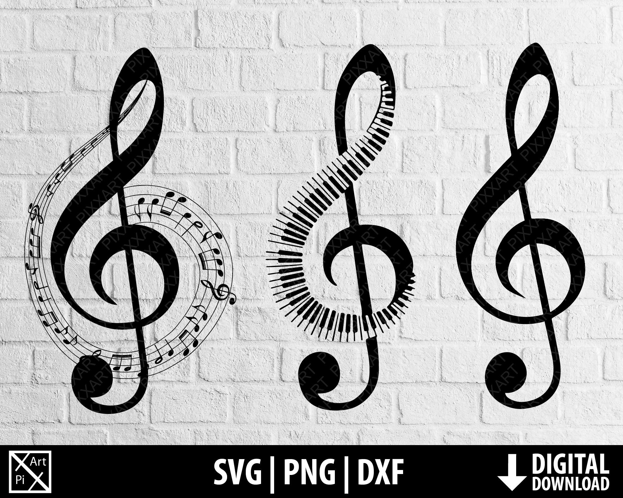 Treble Clef Svg Piano Dxf Music Sol Key Png Clipart Etsy My XXX Hot Girl