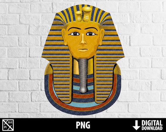 ツタンカーメン png、エジプトのファラオの黄金のマスクの