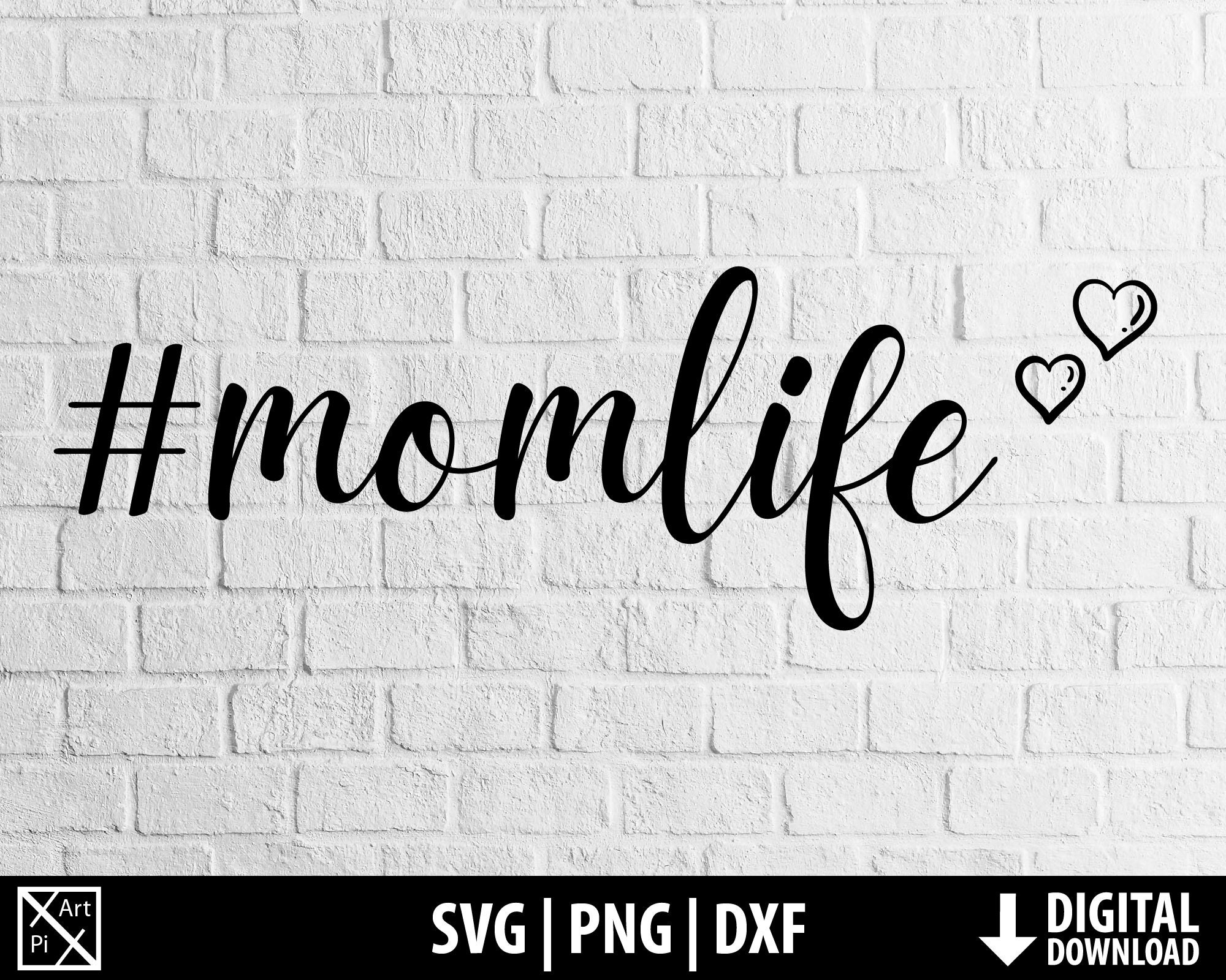 Momlife svg dxf png, #momlife love hearts clipart, cute hearts, printable cut file cricut, cameo silhouette, sublimation, digital download