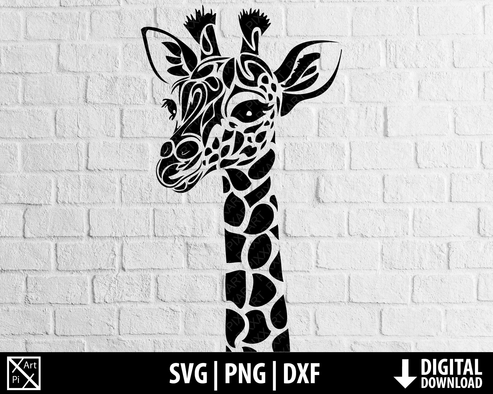 Visual Arts Png Dxf Eps Giraffe Cut Files Giraffe Clipart Giraffe ...