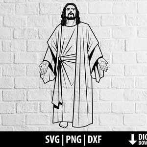 Jesus svg dxf png, jesus christ clipart, catholic, lord, christian printable cut file cricut, cameo silhouette, sublimation digital download