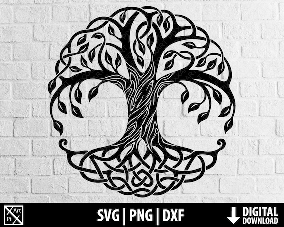 Download Celtic Tree Of Life Dxf Svg Png Family Tree Clipart Etsy