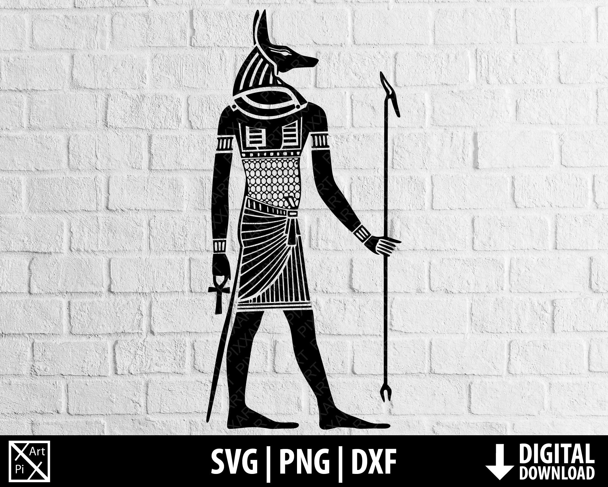 Egypt Svg, Egyptian God Svg Dxf, Anubis Clipart, Ancient Png, Printable ...