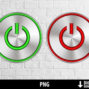 On off Button Png, Printable Metallic Switch Button Clipart, Toggle Png ...