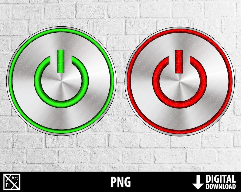 On off Button Png, Printable Metallic Switch Button Clipart, Toggle Png ...
