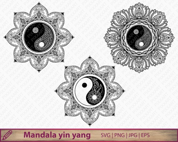 Download Mandala Svg Zentangle Yin Yang Symbol Svg Png Jpg Clipart Etsy 3D SVG Files Ideas | SVG, Paper Crafts, SVG File