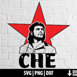 Che Guevara svg dxf png, Argentine marxist svg clipart, printable che, cut file cricut, cameo silhouette, sublimation, digital download
