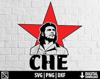 Che Guevara svg dxf png, Argentine marxist svg clipart, printable che, cut file cricut, cameo silhouette, sublimation, digital download