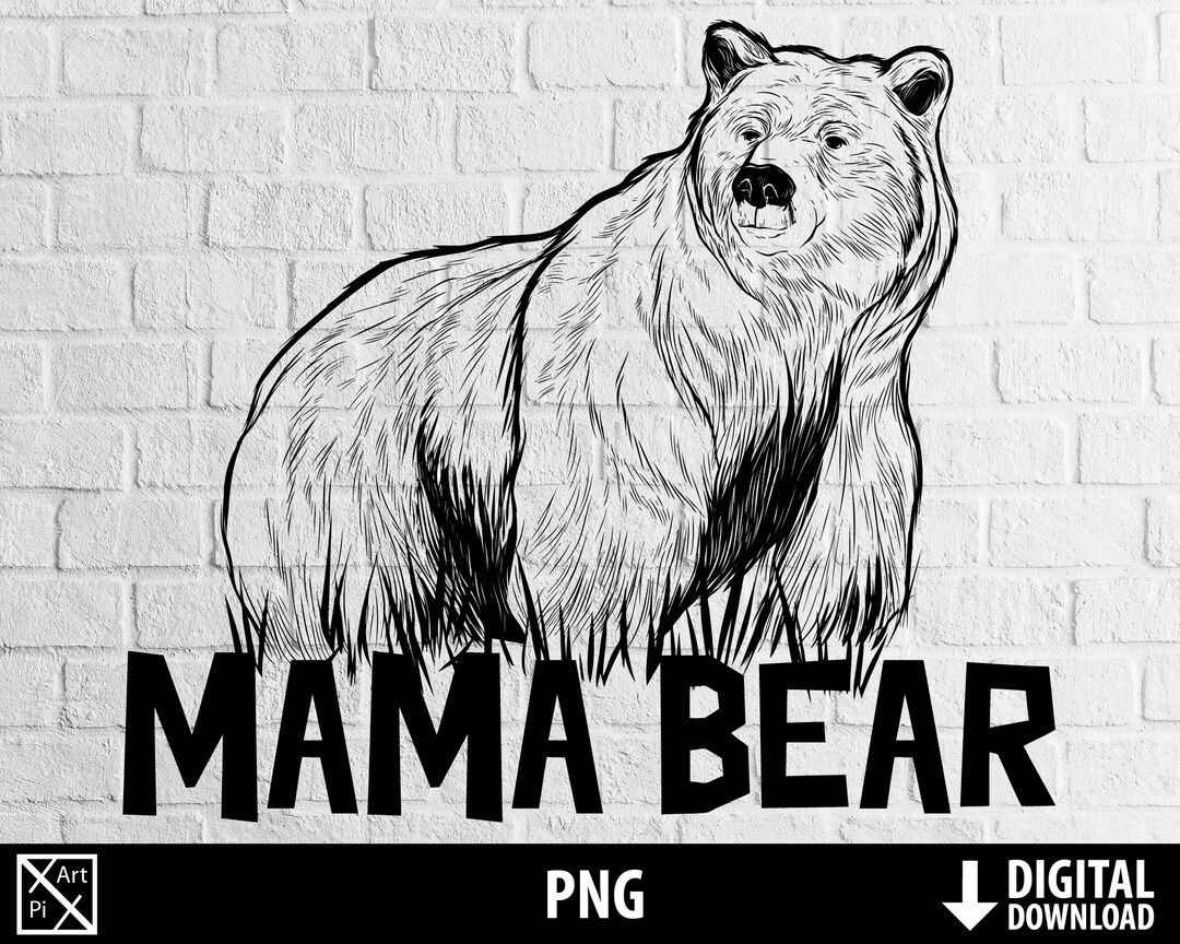 Mama Bear Png, Momlife Png, Mama Tshirt Clipart, Mom Png, Printable ...