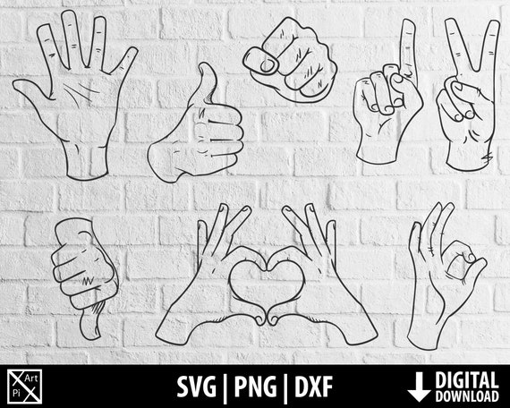 Made You Look SVG  Hand Sign  Okay Sign  PnG DXF EPS  Cricut  Silhouette  Digital Cut File  Clip Art