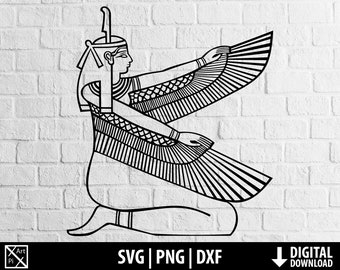 Egypt svg, egyptian goddess svg, maat clipart, ancient png dxf, printable cut file cricut silhouette sublimation digital download