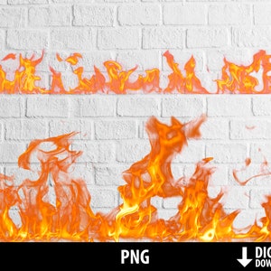 Clipart de feu, pince de feu réaliste, feu imprimable, graphiques de flammes de feu, sublimation, fer de transfert de chaleur sur, téléchargement numérique