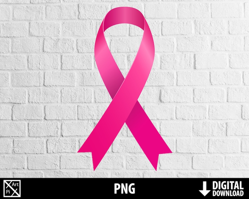 May include: A pink ribbon on a white brick wall background. The ribbon is a symbol of breast cancer awareness.