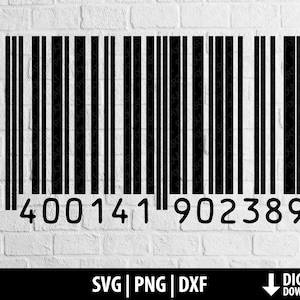 Barcode svg png dxf, bar code clipart, printable cut file cricut, silhouette, sublimation, barcode illustration, digital download