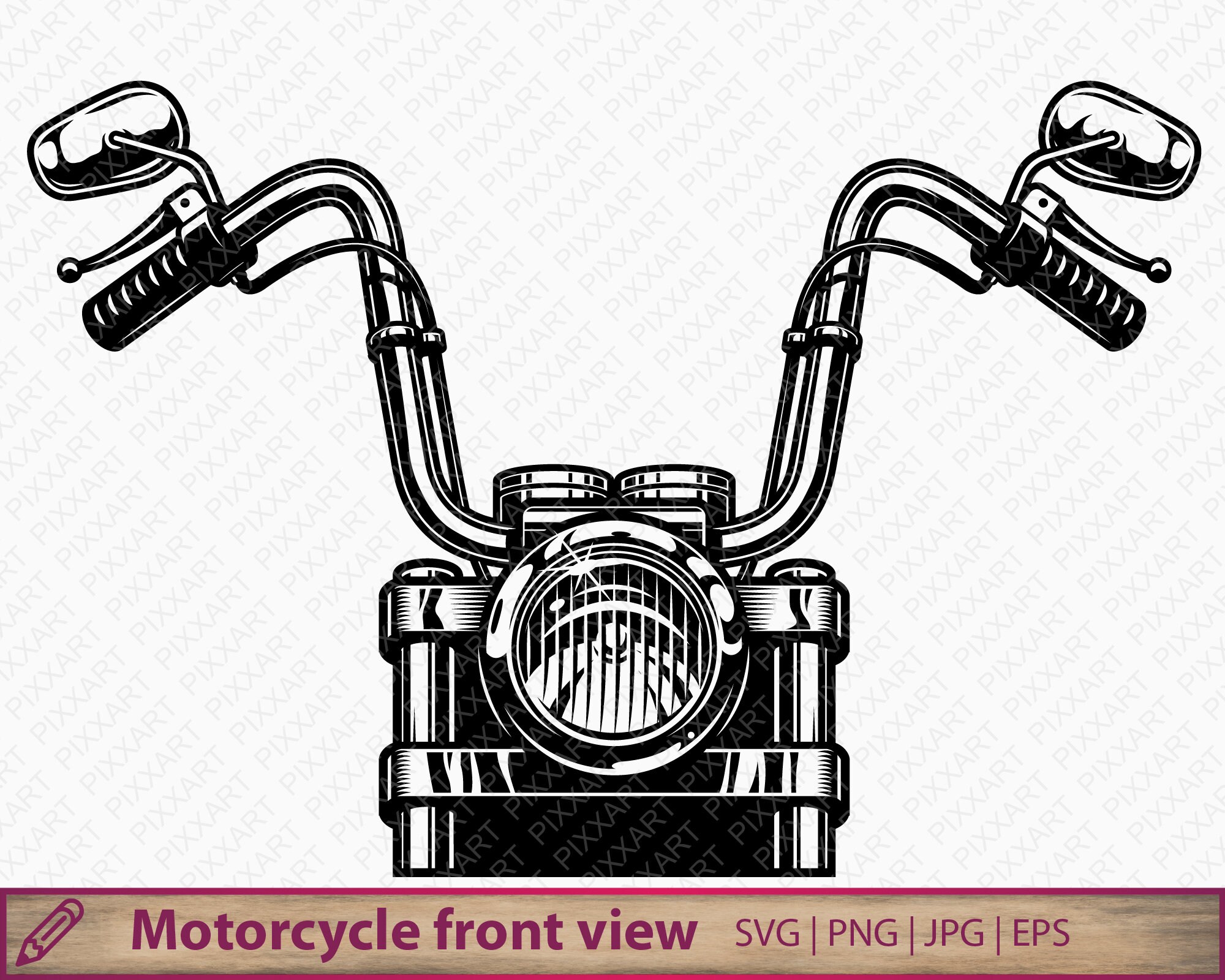 Motorcycle svg png handle bars clipart road trip traveling Etsy