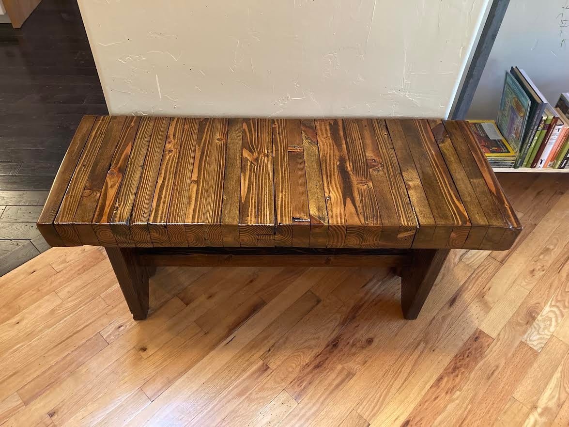Rustic Reclaimed Wood Bench - Etsy
