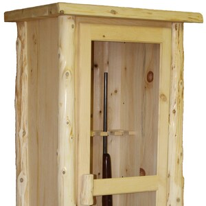Rustic Cedar Log 6 Gun Cabinet CHP5022 image 2