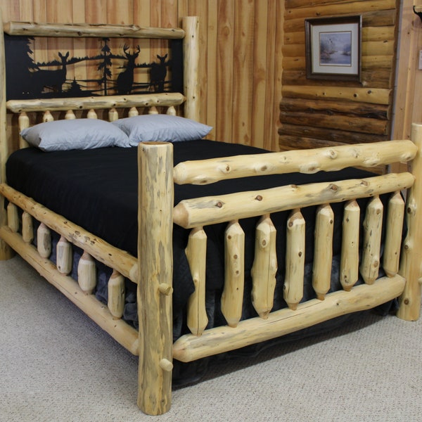 Log Cabin Bed Etsy