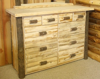 Hickory Hand Peeled Cedar 10 Drawer Dresser - HHP5016