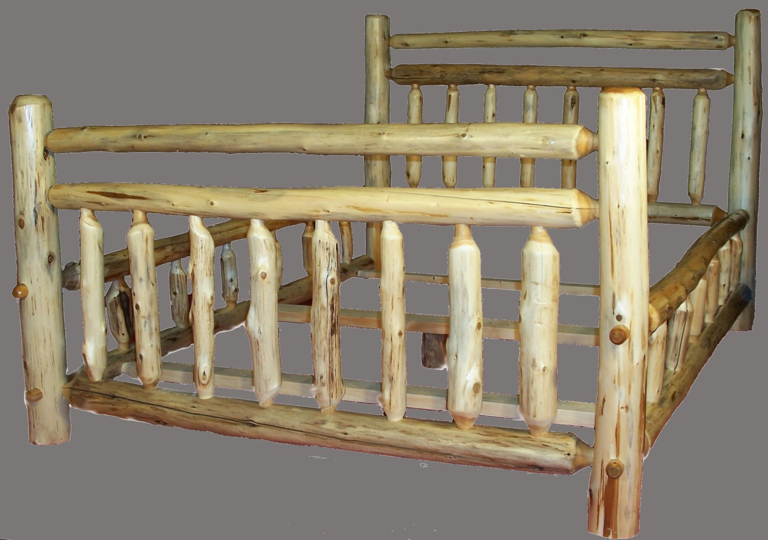 Hand Peeled Cedar Log Beds Twin Full Queen King Etsy