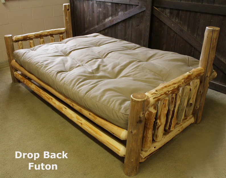 Hand Peeled Cedar Log Drop Back Futon CHP4017D Etsy