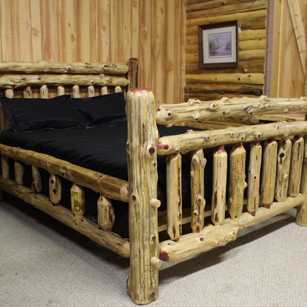 Log Cabin Bed Etsy