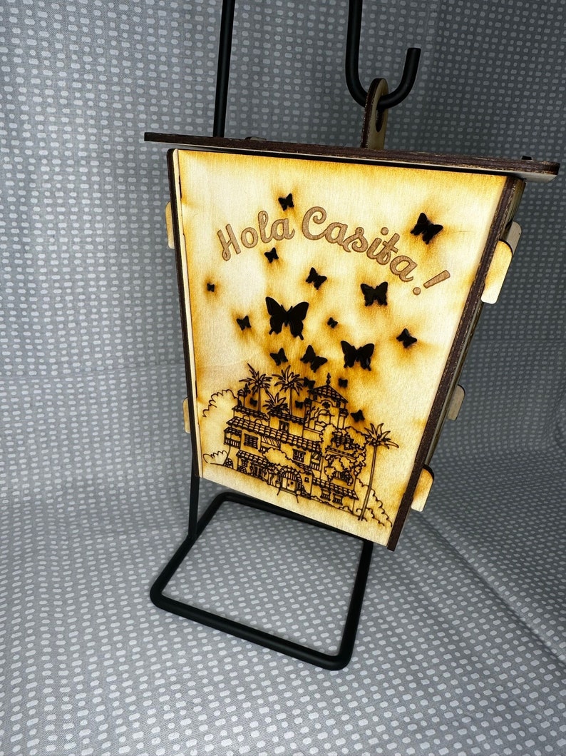 Encanto Miracle Candle Hanging Wood Lanter, Casita Themed Home Decor