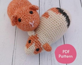 Guinea Pigs Crochet Pattern - PATTERN ONLY. Amigurumi guinea pig pattern, guinea pig crochet pattern, guinea pig gift