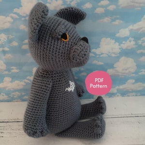Frenchie Dog Crochet Pattern - PATTERN ONLY. Amigurumi dog pattern, French Bulldog crochet pattern, Frenchie gift