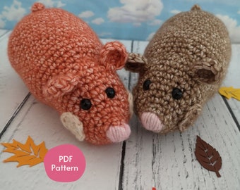 Modèle au crochet pour hamsters - MOTIF UNIQUEMENT. Modèle de hamster amigurumi, modèle de crochet de hamster, cadeau hamster