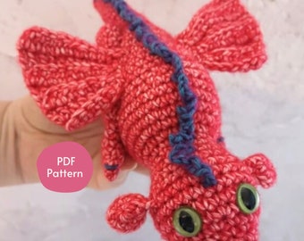 Dragon Crochet Pattern - PATTERN ONLY. Amigurumi dragon, crocheted dragon, wyvern gift