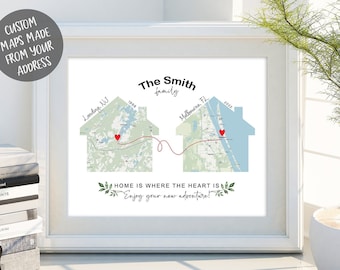 Moving away gift, Going away gift, New Home Gift, Home is where the heart is, Moving family gift, Personalized Realtor Gift, DOWNLOAD #93